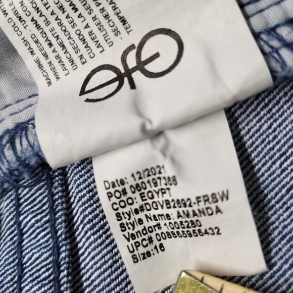 Gloria Vanderbilt Amanda Jeans Womens 16 Long High Rise Straight Leg 36 X 32 - Picture 6 of 16